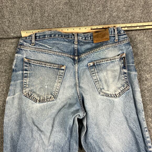 J Riggins Jeans Mens Size 36x34 Distressed Light Wash Straight Fit Denim - Picture 9 of 10